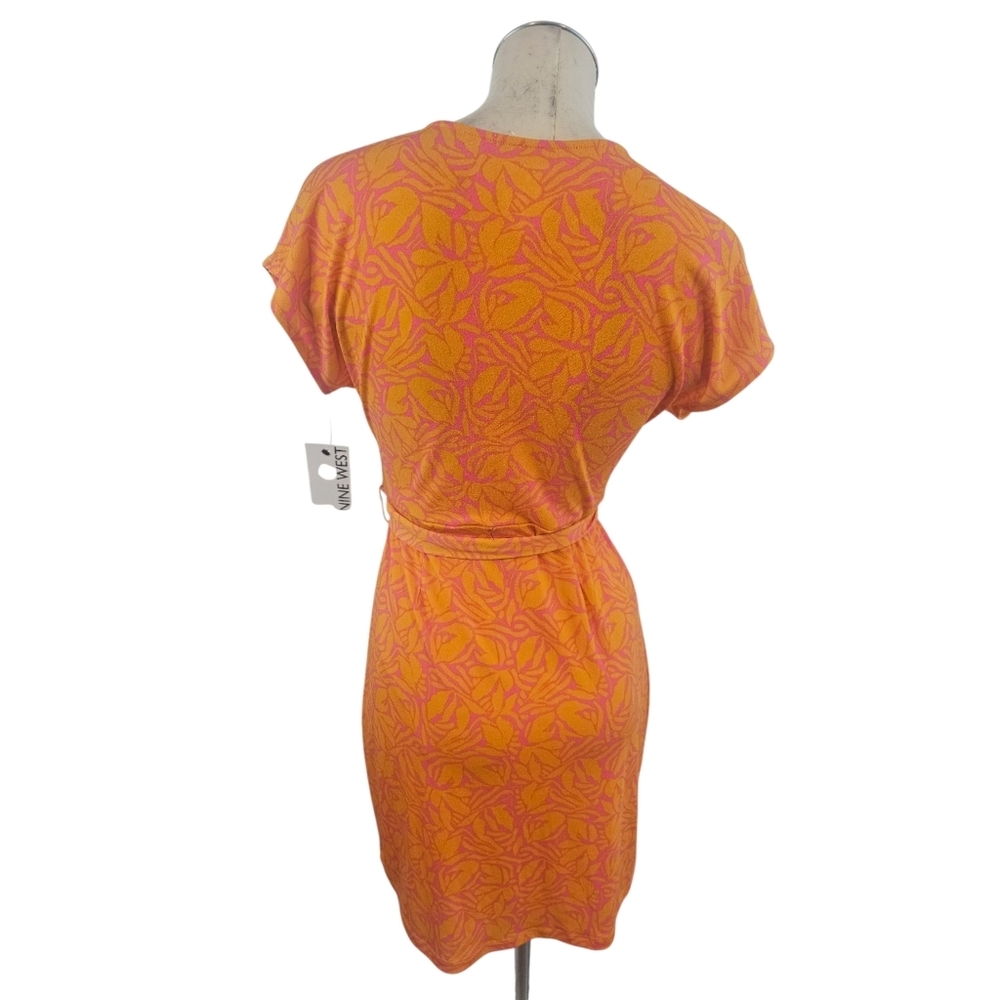 Nine West Size S Vibrant Orange and Pink Dress - Picture 2 of 7